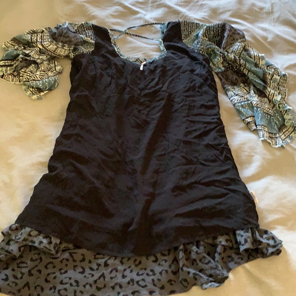 Free people heart of gold butterfly sleeve boho dressXS - Picture 14 of 16